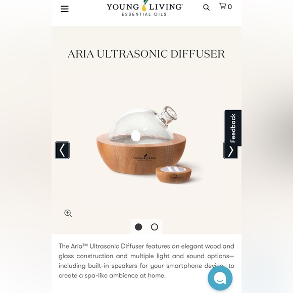 YOUNG LIVING ARIA Essential Ultrasonic Diffuser - Picture 7 of 7